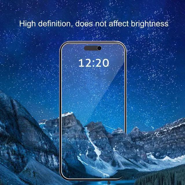 Alt view image 3 of 6 - 3 Pack Privacy Screen Protector for iPhone 17 / iPhone 16 Pro