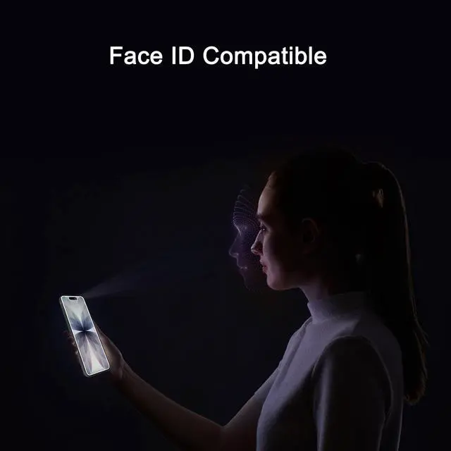 Alt view image 6 of 6 - 3 Pack Privacy Screen Protector for iPhone 17 / iPhone 16 Pro