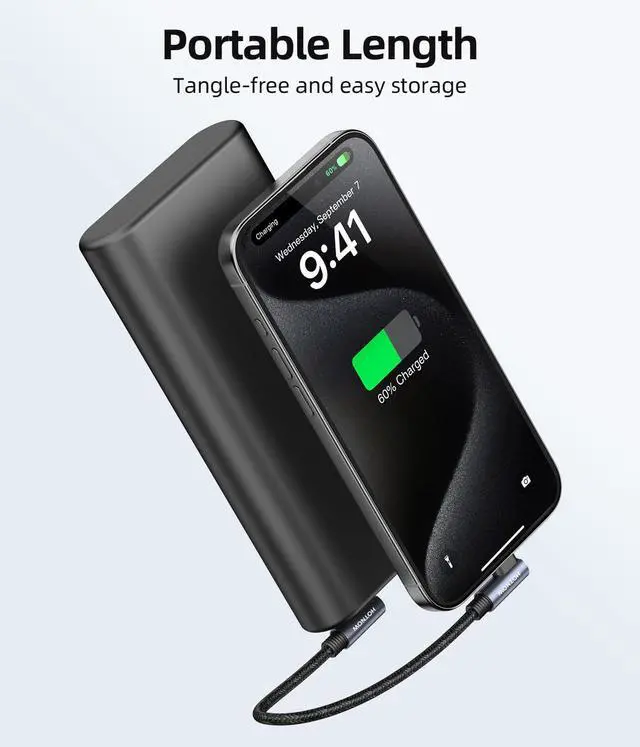 Alt view image 3 of 7 - Right Angle USB C to USB C Cable 0.5FT 3Pack, Short 6 inch USB C Charger Cable 65W Fast Charging Cords for iPhone 15/16,Power Bank and USB Type C Devices