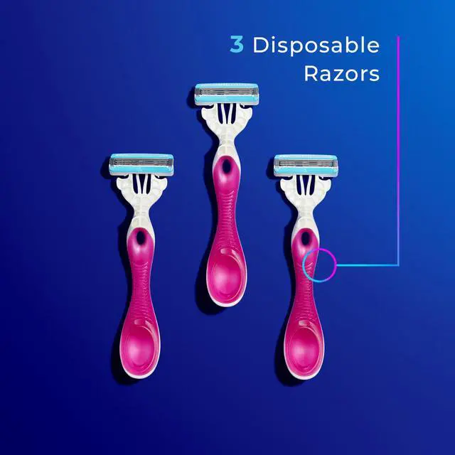 Alt view image 6 of 7 - Ultimate Pubic Skin Protection, Disposable Razors for Women Sensitive Skin | Pubic Hair Razor for Women, Bikini Razor, Womens Razors Bikini Line, 3ct