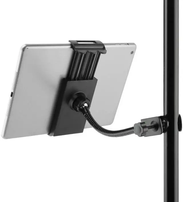 Main image of Mic Stand Phone Holder, Flexible Phone Holder for Microphone-Stand, Adjustable Mic Stand Holders for Most Mobile Phones And Tablets(COLOR:Black)