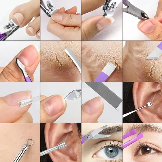 Alt view image 6 of 7 - 16pcs Stainless Steel Nail Care Tools Grooming Kit