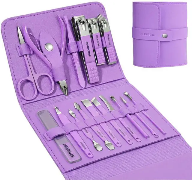 Main image of 16pcs Stainless Steel Nail Care Tools Grooming Kit