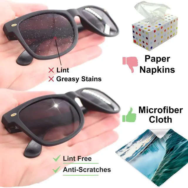 Alt view image 5 of 6 - Cleaning Cloth for Glasses - Eyeglass Cleaning Cloth - Lens Cleaning Cloth - Microfiber Glasses Cleaning Cloth for Phone, Screens, Camera Lens Cleaner - 6 pcs