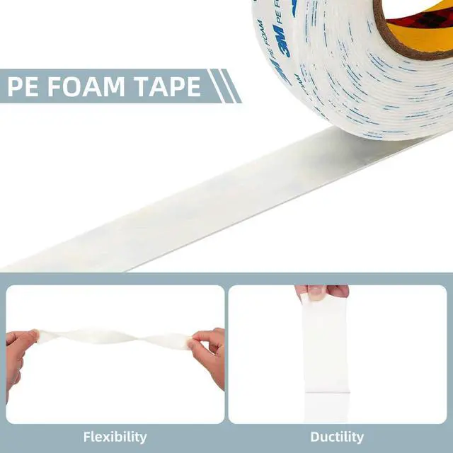 Alt view image 2 of 7 - 3M Double Sided Tape 0.39"×16.5Ft No Damage Double Sided Wall Tape