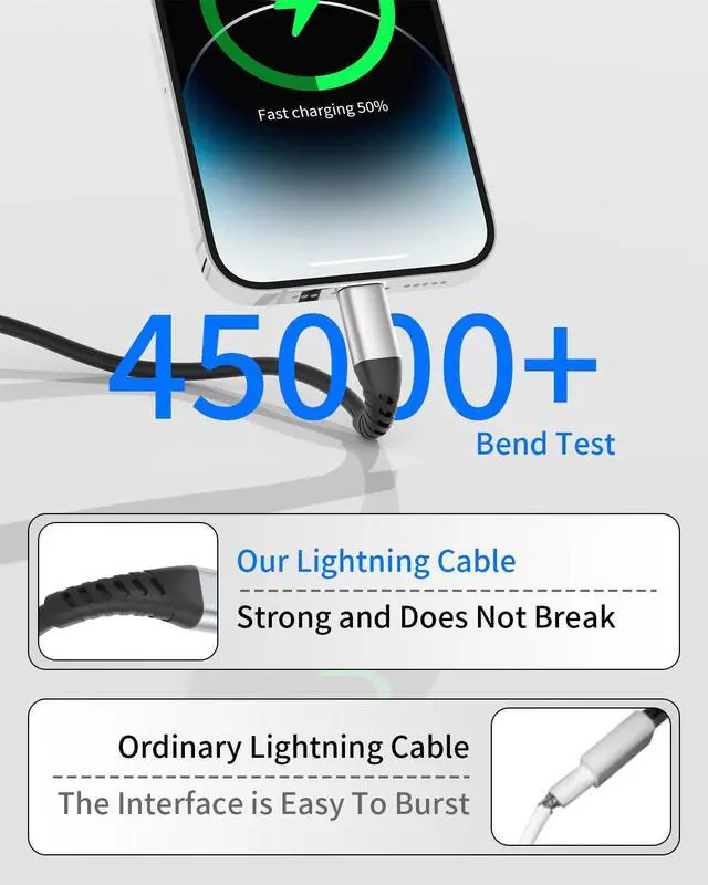 Alt view image 5 of 7 - Coiled USB C to Lightning Cable, 2 Pack Retractable iPhone Charging Cable for Car, 3FT USBC to Lightning Cable for iPhone 14 13 12 11 Pro Max Mini 10 8 7 Plus XR XS SE, AirPod