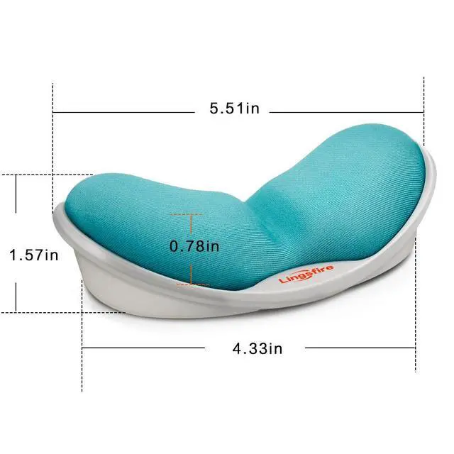 Alt view image 6 of 7 - Memory Foam Mouse Wrist Rest Keyboard Pad Anti-Skid Mousepad Support Mat for Office Computer Laptop Mac- Durable Comfortable Lightweight Easy Typing Pain Relief (Blue)