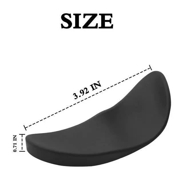 Alt view image 2 of 7 - Ergonomic Mouse Wrist Rest Support, Sliding Wrist Pad that Moves with Mouse for Office Work, Gaming, Coding, Relief Sliding Gliding Wrist Pad (Black)