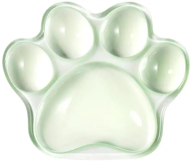Main image of Cat Paw Mouse Wrist Rest, Clear Gel Mouse Wrist Support Pad, Green Cute Ergonomic Wrist Cushion for Mouse, Soft Transparent Wrist Pain Relief for Office Home Desk Computer Mouse(Green)