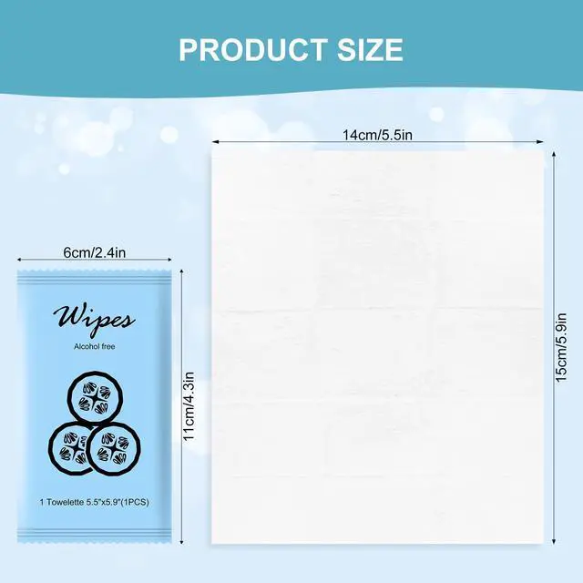 Alt view image 3 of 6 - Individual Hand Wipes Wet Wipes Travel Size,Wet Wipes Individually Wrapped