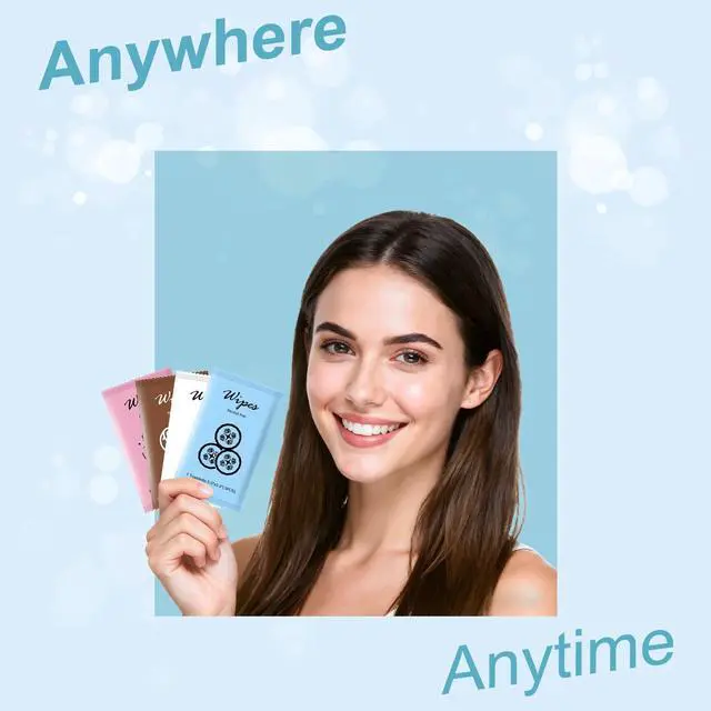 Alt view image 6 of 6 - Individual Hand Wipes Wet Wipes Travel Size,Wet Wipes Individually Wrapped