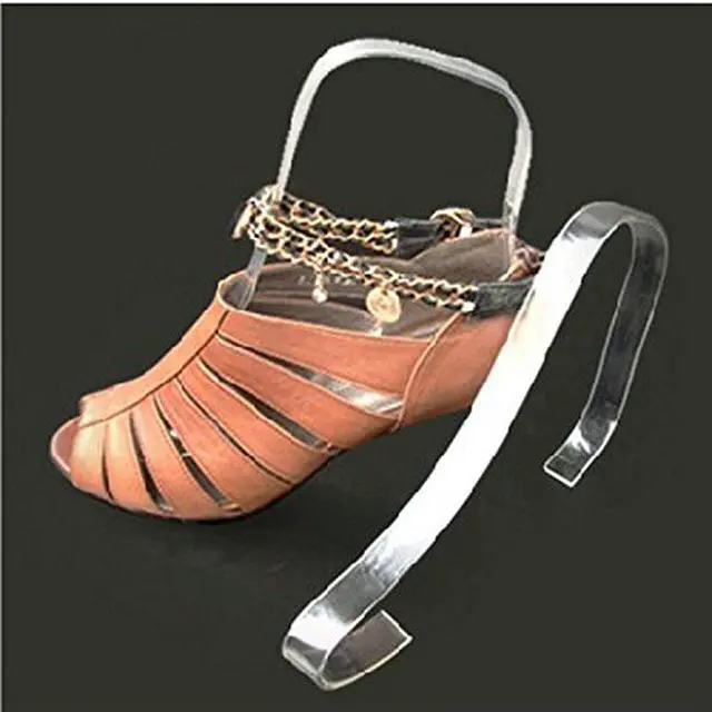 Alt view image 2 of 3 - 6Pcs/3 Pair Acrylic Sandal Shoe Store Shoe Retail Shop Display Stand Shoe Supports Shaper Forms Inserts,Clear
