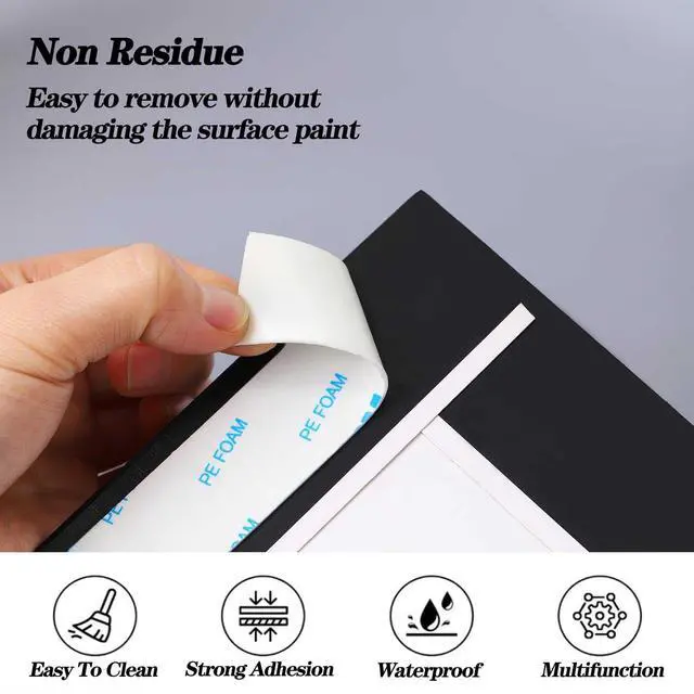 Alt view image 2 of 7 - Double Sided Tape Heavy Duty, 0.5in×10ft Picture Hanging Strips for Posters, Removable Waterproof No Wall Damage Foam Tape, Adhesive Mounting Tape for Paint Wall