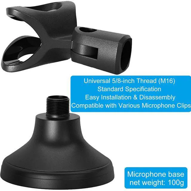 Alt view image 3 of 5 - Desktop Mini Microphone Stand Holder Adjustable Portable Desktop Table Mic Stand Holder 180 Degree Adjustment For Live Streaming Online Meetings Computer Chats