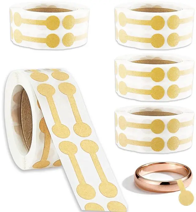 Main image of 2000PCS Blank Jewelry Price Stickers Small Self Adhesive Price Tags Round Kraft Paper Labels for Retail Business Clothing Store Necklace Earring Ring Pricing
