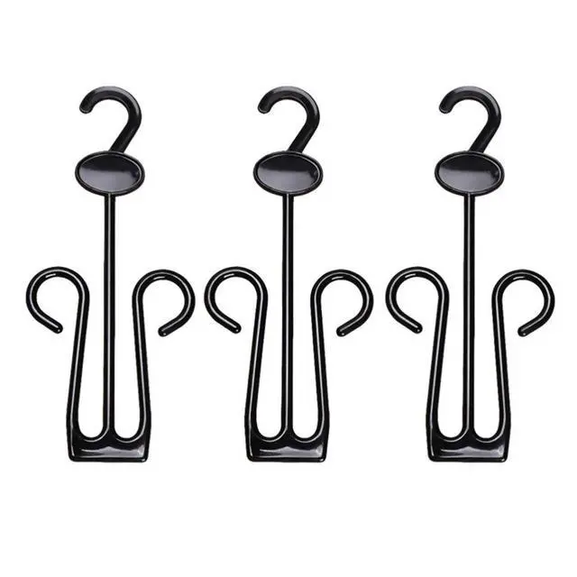Alt view image 3 of 7 - 15PCS Shoe Display Hook Shoes Hanger Organizer Drying Rack Plastic Sneaker Holder Storage for Closet Organizing Shop Home Supermarket Mall Black