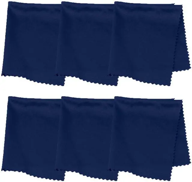 Main image of PurCloth - Machine Washable, Lint-Free Microfiber Cloth- Cleans Eyeglasses, Screens, Lenses, Phones and Other Delicate Surfaces - Made in USA - 6 Pack, Dark Blue