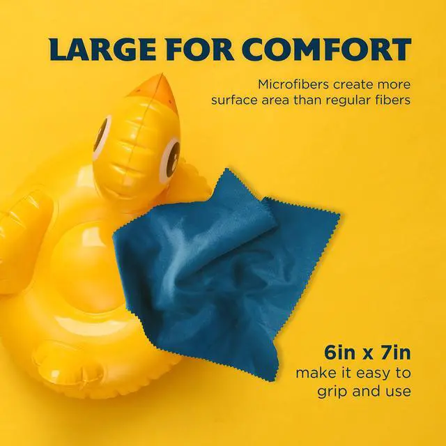 Alt view image 7 of 7 - PurCloth - Machine Washable, Lint-Free Microfiber Cloth- Cleans Eyeglasses, Screens, Lenses, Phones and Other Delicate Surfaces - Made in USA - 6 Pack, Dark Blue