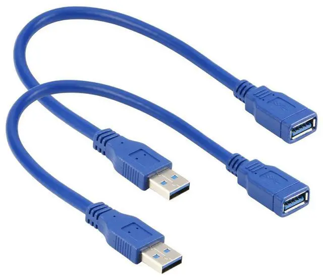 Main image of Short USB 3.0 Extension Cable USB-A Extender Male to Female 5Gbps (1FT,2-Pack)