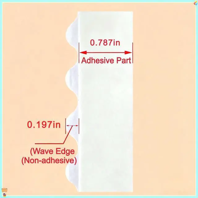 Alt view image 2 of 7 - Wavy Edge Heavy Duty Double Sided Mounting Tape, Removable No Residue Wall Safe, 32.8Ft×0.78in Waterproof Strong Adhesive Easy Tear for LED, Picture Hanging, Home Car Office Decor & DIY