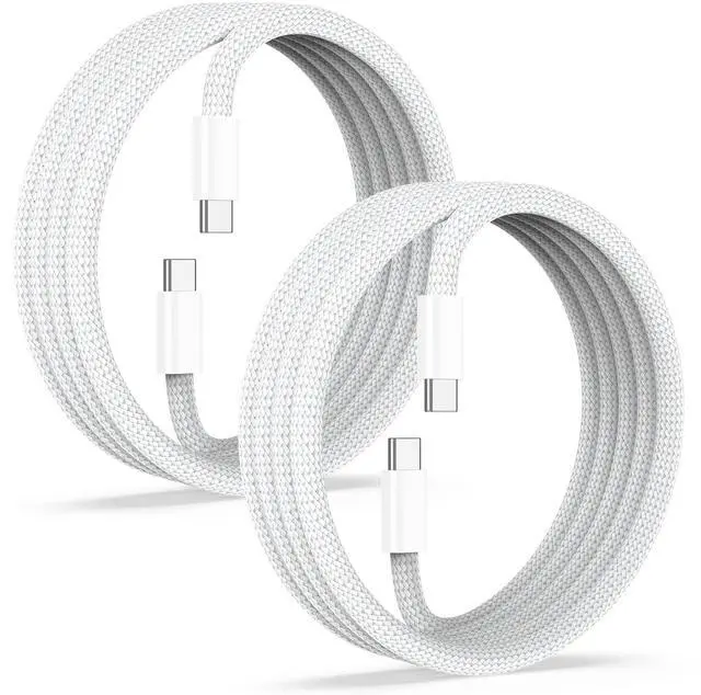 Main image of USB C to USB C Cable 3FT for iPhone 17, 2 Pack Braided iPhone Type C Charger Cord for CarPlay Android Auto, 60W USB C to C Cable Fast Charging for Car iPhone 16 15 iPad Air Pro