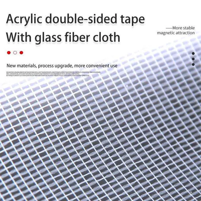 Alt view image 5 of 7 - Easy Cut Double Sided Adhesive Tape Heavy Duty with Mesh1.18 Inch x 9.85FT Strong Two Sided Mounting Tape,Removable Clear Double Sided Stick Tape for Walls/Poster/Wall Hanging/Craft