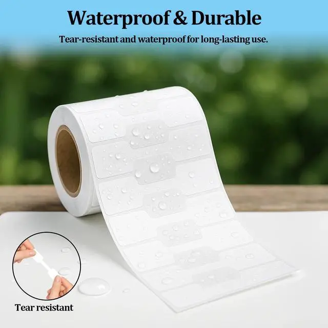 Alt view image 3 of 6 - 1500 PCS Jewelry Price Tags Stickers, Rectangular Self Adhesive Indentification Tags, Blank Waterproof Price Labels, Removable Residue-Free Labels for Display, Craft Shows of Necklace, Earring, Ring