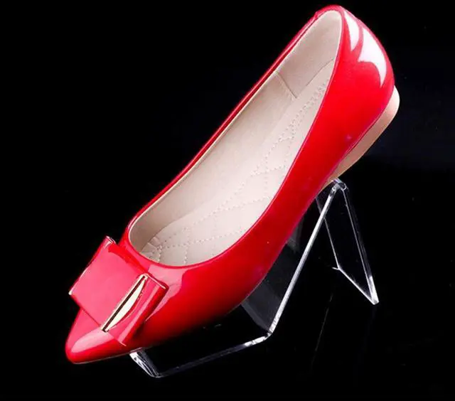 Main image of 4Pcs/2 Pair Clear Acrylic Shoe Store Display Stands Rack Holder Sandal Display Stands