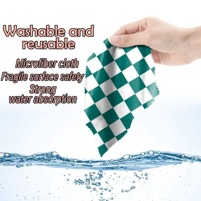 Alt view image 6 of 7 - 6 PCS Glasses Cleaning Cloth Eyeglass Cleaning Cloth Lens Eyeglasses Microfiber Cute Aesthetic Cloth for Unisex Women Girls Reusable Phone Screens Camera Multi-Patterns(6.3"x6.3")-Checkered