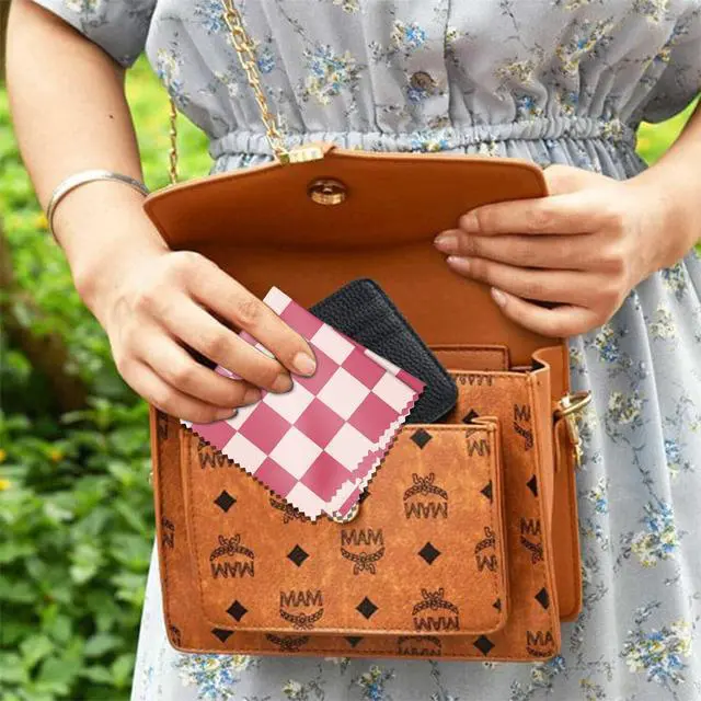 Alt view image 7 of 7 - 6 PCS Glasses Cleaning Cloth Eyeglass Cleaning Cloth Lens Eyeglasses Microfiber Cute Aesthetic Cloth for Unisex Women Girls Reusable Phone Screens Camera Multi-Patterns(6.3"x6.3")-Checkered