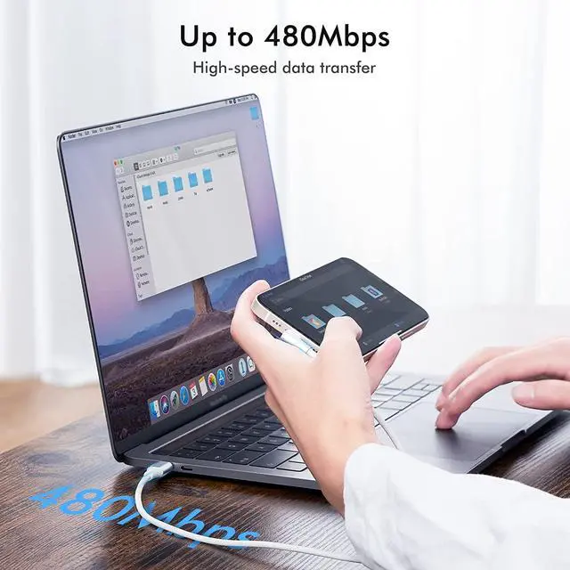Alt view image 5 of 7 - USB C to Lightning Cable 6ft 2 Pack MFi Right Angle 20W Fast Charging Cord