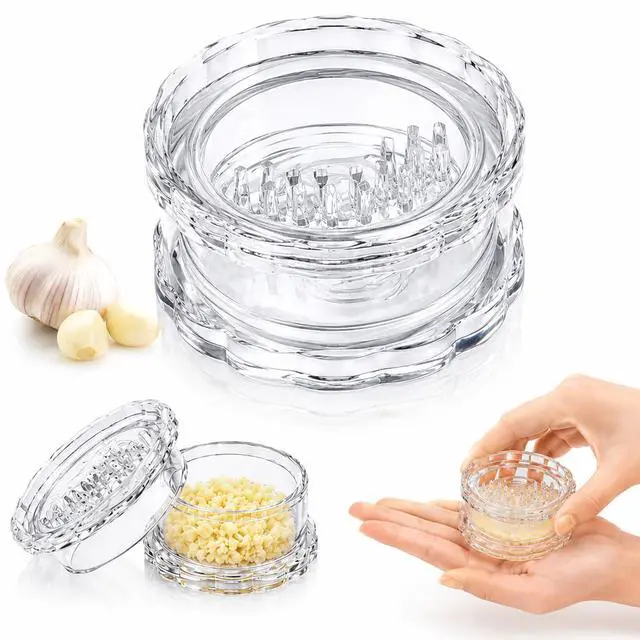 Main image of Clear Manual Garlic Twister and Ginger Mincer Tool,Multi Functional Garlic Mincer Grinder,Practical Kitchen Gadget for Mincing Garlic,Ginger,Onion,Nuts & Seasoning Herbs