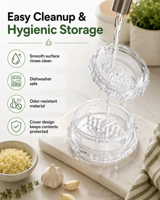 Alt view image 4 of 7 - Clear Handheld Garlic Twister and Ginger Mincer Tool,Multi Functional Garlic Mincer Grinder,Practical Kitchen Gadget for Mincing Garlic,Ginger,Onion,Nuts & Seasoning Herbs