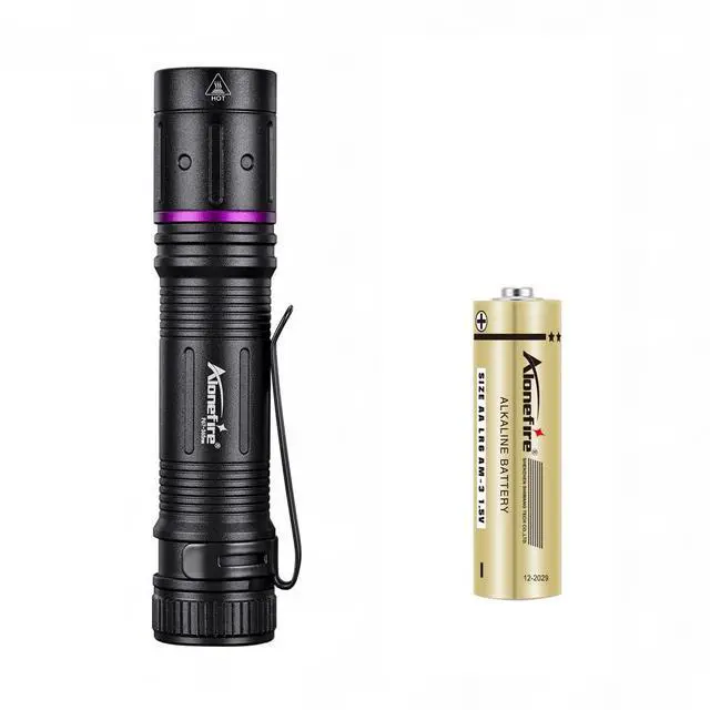 Alt view image 7 of 7 - P67 Mini 3W UV Flashlight 365nm Portable Ultraviolet Very Small EDC Black Light for Pet Urine Detector, Minerals, Scorpions, Finding Stains, Money Checker with AA Battery Easy to Replace