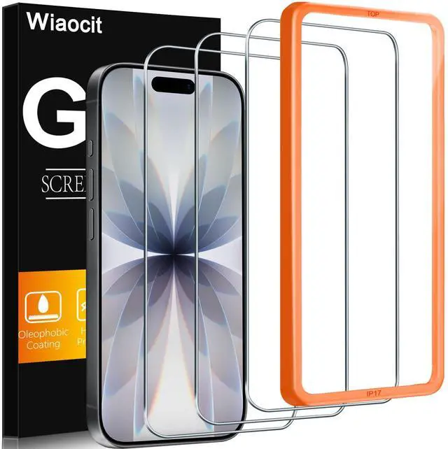 Main image of 3 Pack Tempered Glass Screen Protector for iPhone 17, 9H Hardness, Bubble Free, Case Friendly