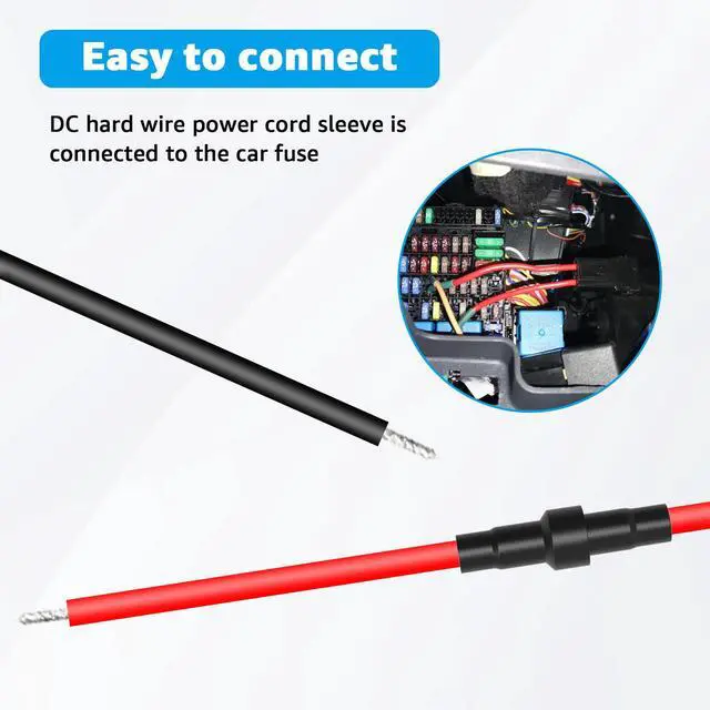 Alt view image 5 of 7 - Direct HardWire Power Cord Kit Compatible with Cobra Radar Laser Detector Part # 420-030-N-001 (9.8FT)