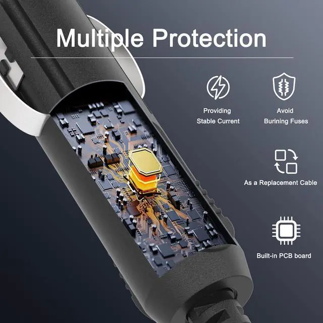 Alt view image 4 of 6 - Radar Detector Power Cable, 12V Car Cigarette Lighter to RJ11 Adapter Plug Cord, Radar Straight Power Cord for Escort Passport 9500i, MAX360, Uniden R1 R3 R7,Beltronics Radar Detectors