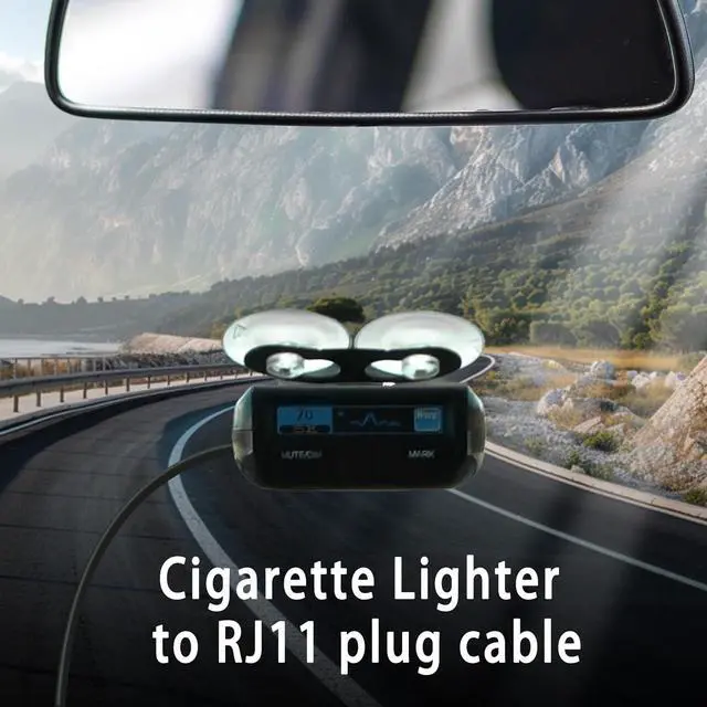 Alt view image 6 of 6 - Radar Detector Cable, Car Lighter Adapter to 12V RJ-11 Power Cord Compatible with Uniden R1 R3 R7, Valentine, Beltronics, Escort Passport 9500ix, MAX360 Radar Detectors etc. 3.3Feet