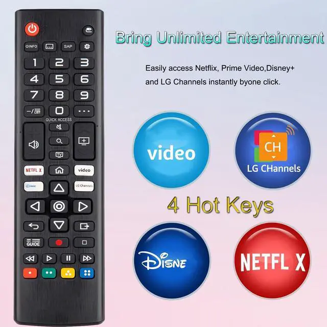 Alt view image 3 of 6 - (Pack of 2) Universal Remote for LG Smart TV Remote Control Replacement