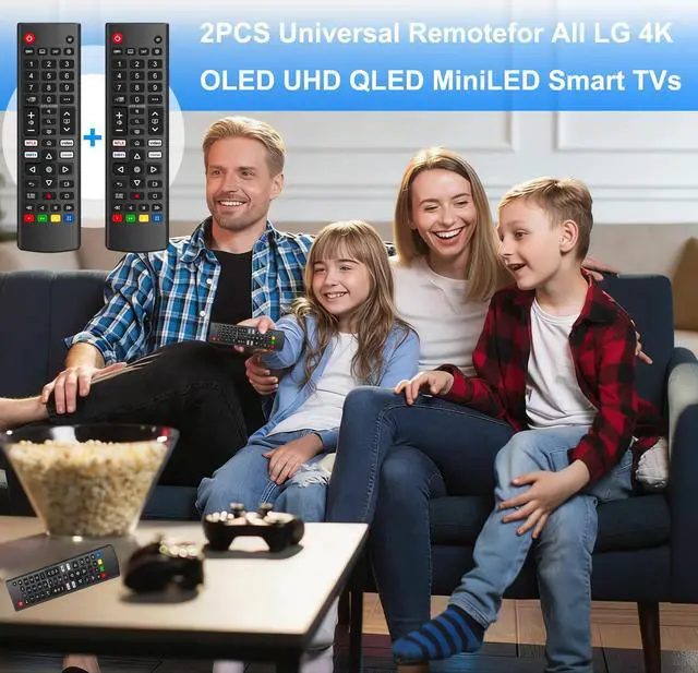Alt view image 2 of 7 - 2PCS Replacement for LG TV Remote Control, Universal Remote Compatible for All LG 4K OLED UHD QLED Mini LED Smart TVs Remote Control