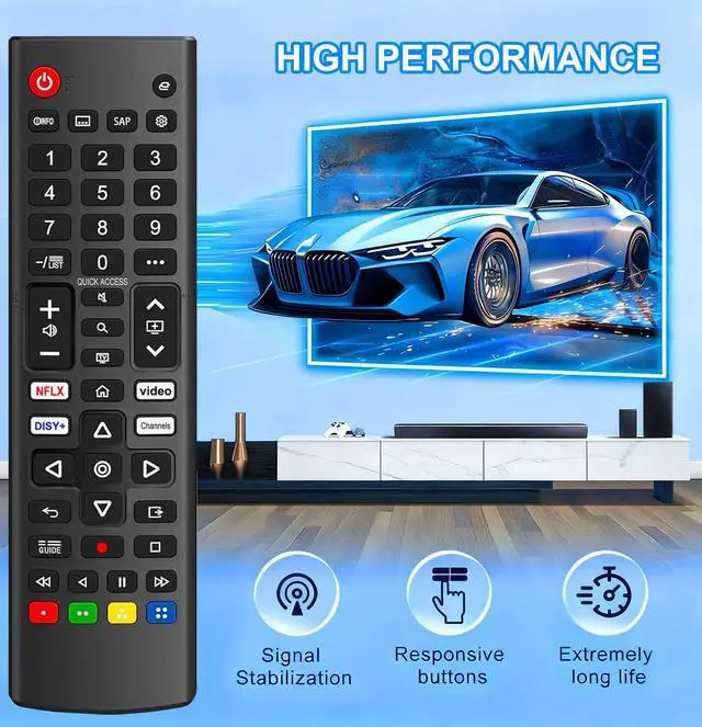 Alt view image 5 of 7 - 2PCS Replacement for LG TV Remote Control, Universal Remote Compatible for All LG 4K OLED UHD QLED Mini LED Smart TVs Remote Control