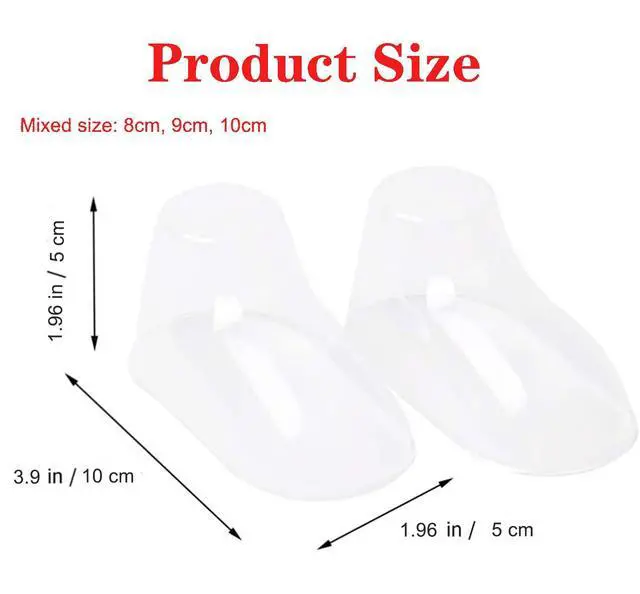 Alt view image 7 of 7 - Baby Booties & Socks Display - 90pcs, 8-10cm Clear Plastic Feet Holder, Durable Toddler Crochet Shoes Rack, Blue