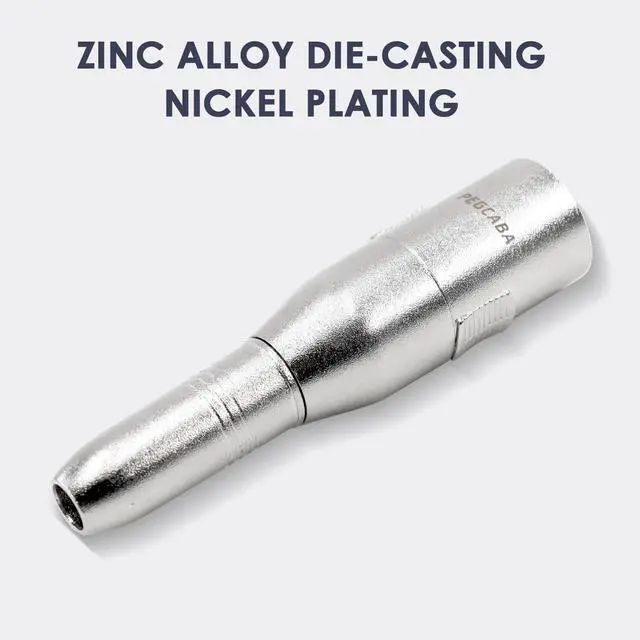 Alt view image 2 of 5 - XLR 3 Pin Male to 1/4" 6.35mm Female Jack Socket Audio Adapter, Professional Grade Conversion Adapters, Audio Cable Mic Cord Adapter Plug, Silver 2-Pcs