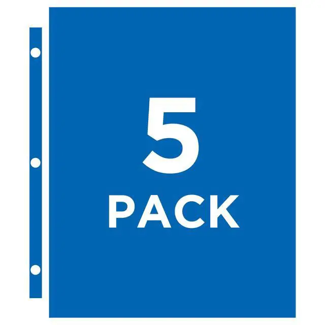 Alt view image 4 of 4 - Clear DVD Storage Sleeves for 3 Ring Binder, Two-Sided, Pack of 5 Holds 20 CD/DVDs Total (75263)