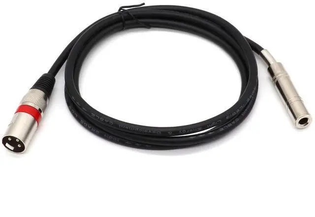 Alt view image 2 of 5 - 6.35 mm 1/4" Female to XLR Male Adapter Cable,Quarter inch TS/TRS to XLR 3 Pin Interconnect Cable (5Feet-1.5M)