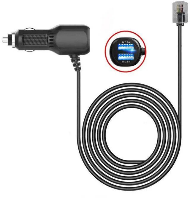 Alt view image 2 of 3 - Radar Detector Vehicle Power Cable Cord for Escort Valentine One V1 Beltronics Uniden Escort Passport 9500ix 9500i 8500x50 Solo S2 S3 Radar Detectors Replacement Power Adapter