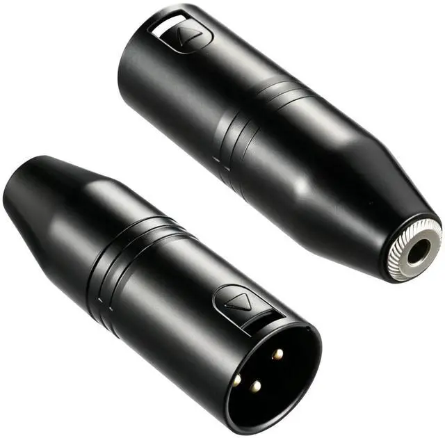 Main image of 3.5mm to XLR, 2-Pack 3.5mm Stereo TRS Mini-Jack Female to 3-Pin XLR Male Microphone Adapter, Audio Converter for Camcorders, Recorders, Mixers