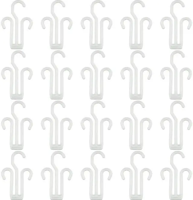 Main image of 20 Pack White Plastic Shoe Drying Shelf Hangers, Lightweight, Durable, Sturdy, Quick Drying, Ideal for Home, Store, Mall