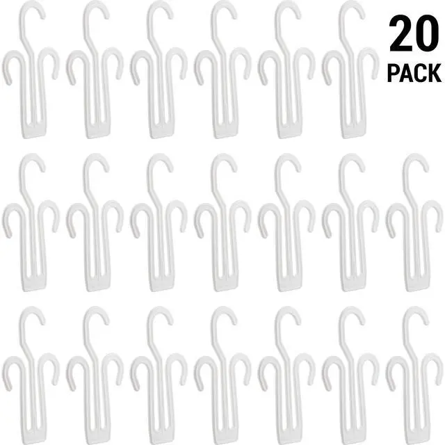 Alt view image 2 of 7 - 20 Pack White Plastic Shoe Drying Shelf Hangers, Lightweight, Durable, Sturdy, Quick Drying, Ideal for Home, Store, Mall