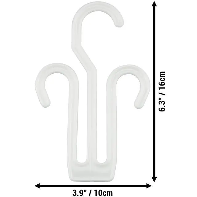 Alt view image 3 of 7 - 20 Pack White Plastic Shoe Drying Shelf Hangers, Lightweight, Durable, Sturdy, Quick Drying, Ideal for Home, Store, Mall